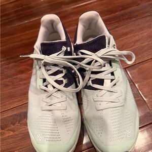 Women's Athletic Shoes in Mint and Navy